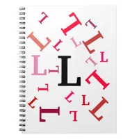 Notebook - Tumbled Red Letters