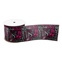 Born to Dance Pink ID277 Satin Ribbon