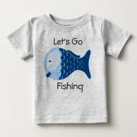 Let's Go Fishing Organic Baby One Piece Tee