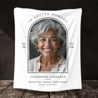 In Loving Memory Name, Custom Quote & Photo Fleece Blanket