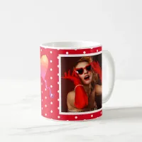 50 and Fabulous Photo Name Red 50th Birthday Red W Coffee Mug