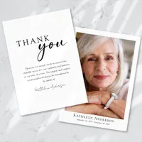 Photo Sympathy Funeral  Thank You Card