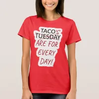 Funny Anti Taco Tuesday Design T-Shirt