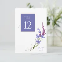 Wildflower Wedding Texture Table No. Peri ID954 Invitation