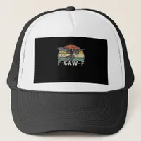 F-Caw-F Cow Funny Bird Vintage Sunset Funny Humor Trucker Hat