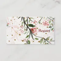 Japanese Cherry Blossoms Flowers Registry Enclosure Card