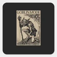 Goblin Mode Goblincore Fairycore Medieval Grunge A Square Sticker