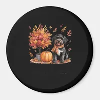 Black Labradoodle It’s Fall Y’all Pumpkin Autumn Magnet