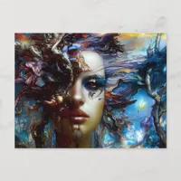 Messy Woman Postcard