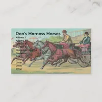 Vintage Harness Racing Business Card