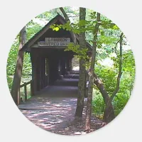 Cambron Covered Bridge, Madison County, Alabama Classic Round Sticker