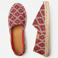 Southwest Pattern Red & Turquoise Espadrilles