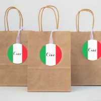 Ciao Italy italian flag Classic Round Sticker