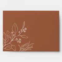 Terracotta Floral Envelope