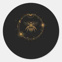 Cottagecore Aesthetic Academia Goblincore Bee Classic Round Sticker