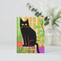 A Cute Black Cat Postcard