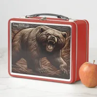 Apex Predator in Embossed Leather Metal Lunch Box