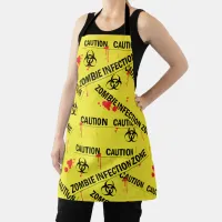 Zombie Infection Zone Caution Tape Apron