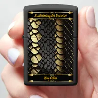 Intricate pattern of a snake's skin zippo lighter