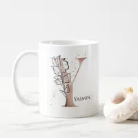 Monogram Initial Modern Letter Y Boho Personalized Coffee Mug