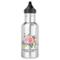 Custom Photo (Two Sides) Artwork Slogan Name 18oz Stainless Steel Water Bottle