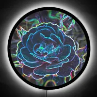 Swirly Blue Neon Rose LED Sign