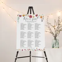 Wildflower Boho Seating Chart Foam Board