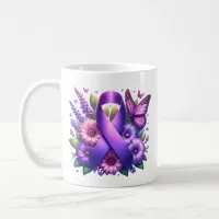 Purple Awareness Ribbon | Praying for a Cure Coffee Mug