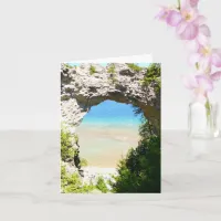 Arch Rock, Mackinac Island, Michigan, WI, Birthday Card