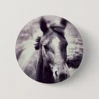 Horse Grunge Button