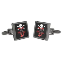 Jolly Roger D Monogram Initial Cufflinks