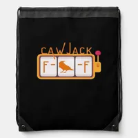 F-Caw-F Jackpot Retro Graphic Drawstring Bag