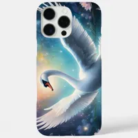 Magical fantasy swan midnight lake water lilies iPhone 16 pro max case