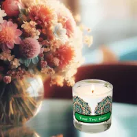 Colored and Floral Sketch Scented Candle