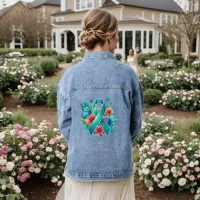 Myasthenia Gravis Teal Awareness Ribbon Denim Jacket