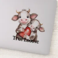 Adorable Cows True Looove Sticker