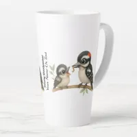 Delightful Downy Woodpecker Latte Mug