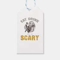 Eat Drink And Be Scary Reaper Minimal Clean Gift Tags
