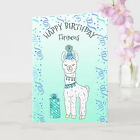 Cute Funny LLama Humor Happy Birthday Card