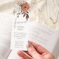 Florals Forever starts here photo wedding favor  Bookmarks