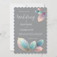 Ethereal Beauty Soft Tone Whimsical Pastel Leaves