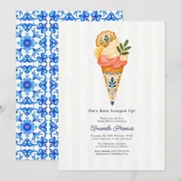 Scooped Up Amalfi Coast Italian Bridal Shower Invitation