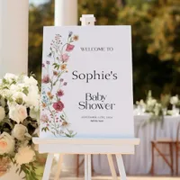 Baby Shower Welcome Sign Floral