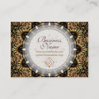 Organic Tapestry Earthy Gold Business Card