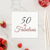 50 is Fabulous 50th Birthday Party Napkins