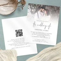 PAPER QR Code Photo Script Wedding Invitation