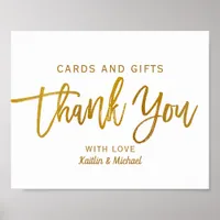 Wedding Cards & Gifts 8x10 Typography | Gold Foil Poster