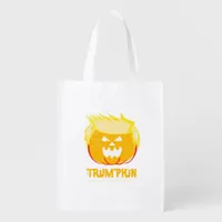 Halloween Trumpkin Funny Grocery Bag