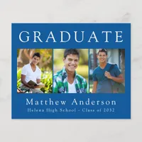 PAPER Minimalist Graduate Four Photo Announcement