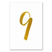 Table Numbers - Casual Brush Script Typography - 9